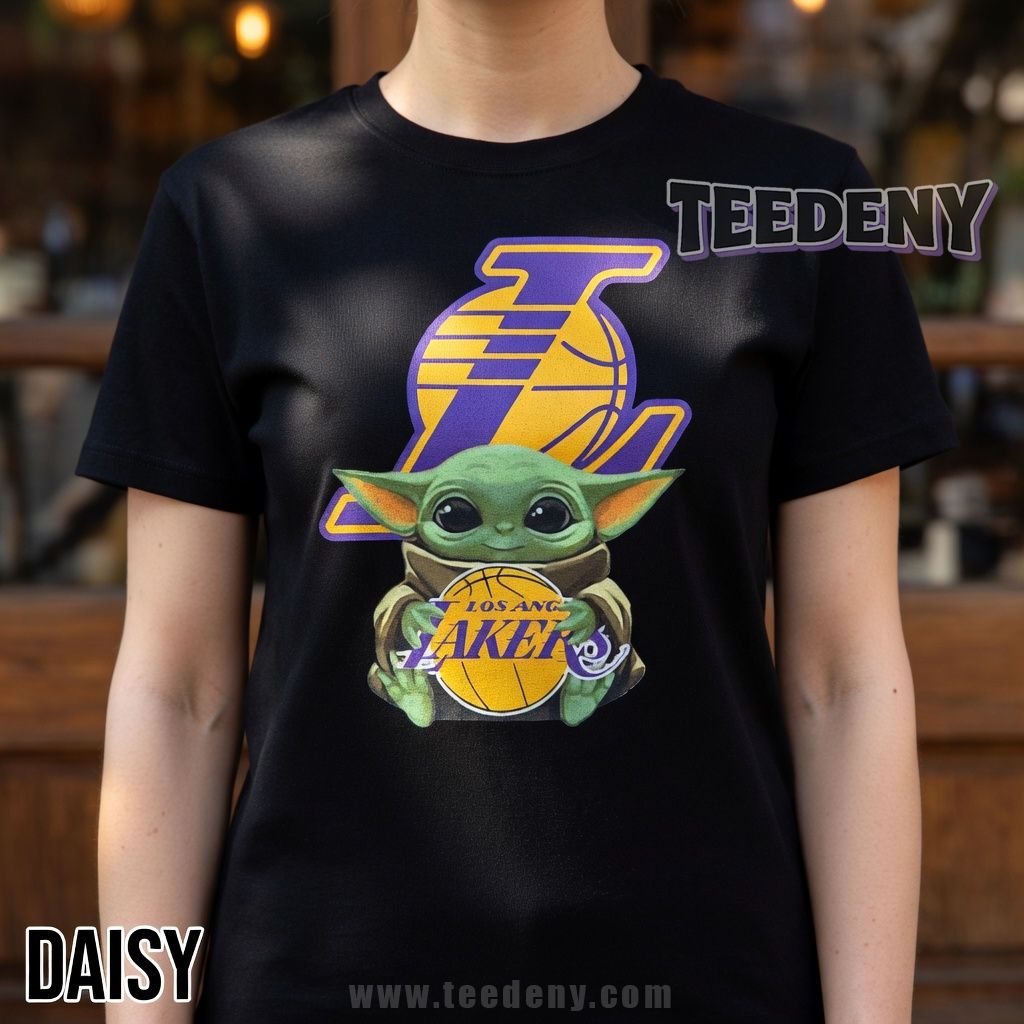 Los Angeles Lakers Baby Yoda Shirt