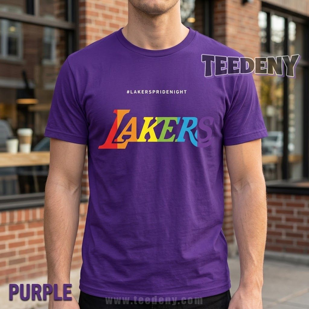 Los Angeles Lakers LGBT Pride Night Rainbow Logo Shirt