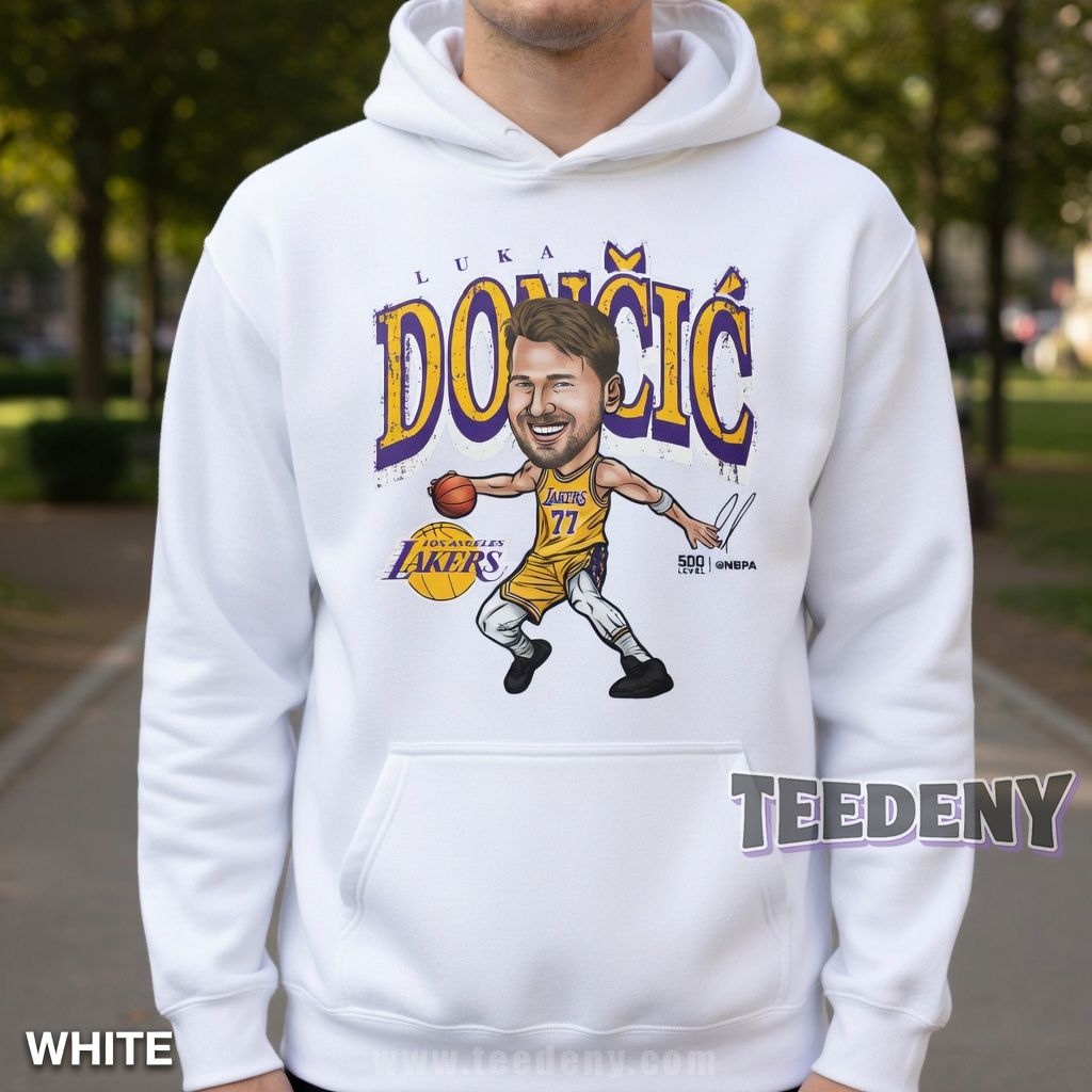 Los Angeles Lakers Luka Doncic Cartoon Style Hoodie Los Angeles Lakers Luka Doncic Cartoon Style Hoodie