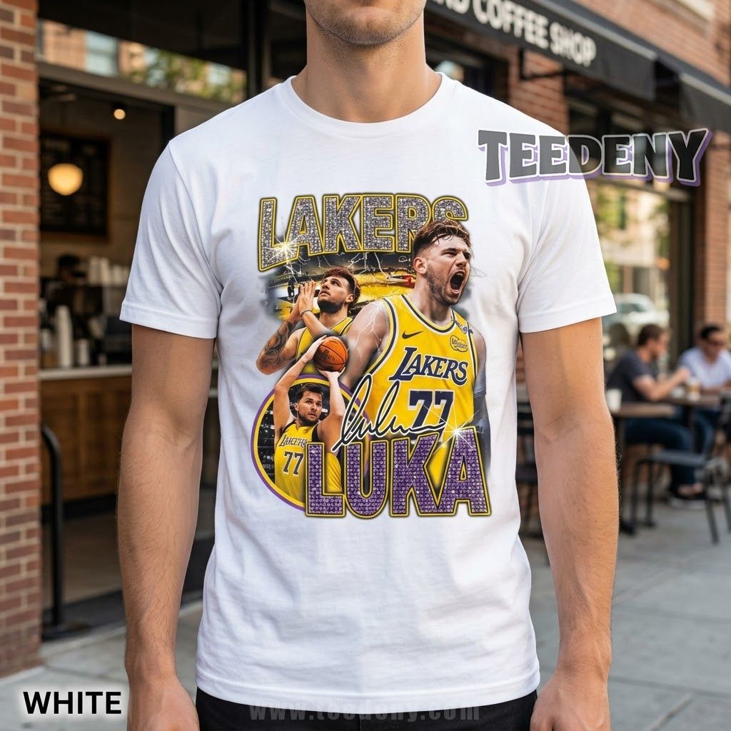 Los Angeles Lakers Luka Doncic Rhinestone Bling Shirt