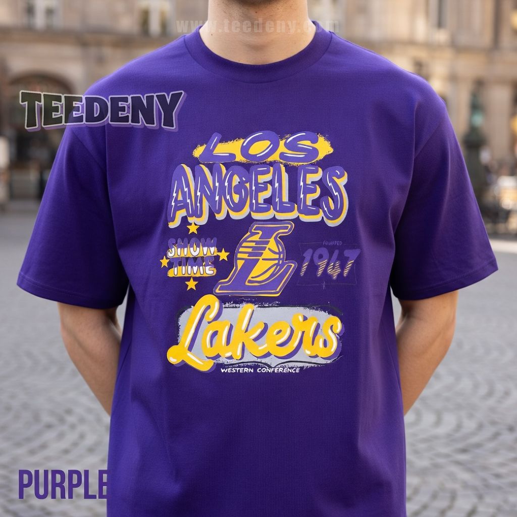 Los Angeles Lakers Showtime 1947 Vintage Tee