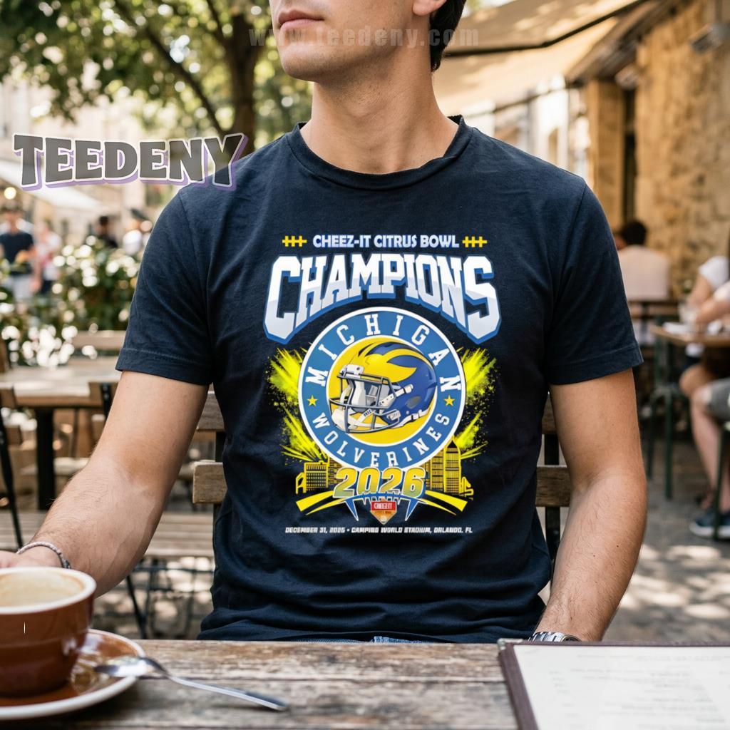 Michigan Wolverines 2026 Cheez-It Citrus Bowl Champions Camping World Stadium Orlando Shirt