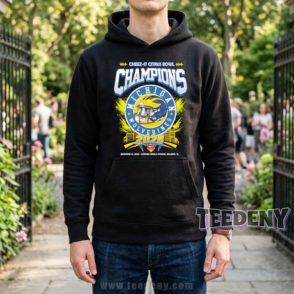 Michigan Wolverines 2026 Cheez-It Citrus Bowl Champions Camping World Stadium Orlando Hoodie Michigan Wolverines 2026 Cheez-It Citrus Bowl Champions Camping World Stadium Orlando Hoodie