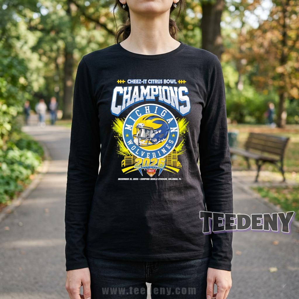 Michigan Wolverines 2026 Cheez-It Citrus Bowl Champions Camping World Stadium Orlando Long Sleeve Michigan Wolverines 2026 Cheez-It Citrus Bowl Champions Camping World Stadium Orlando Long Sleeve