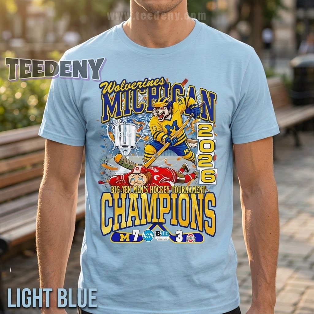 Michigan Wolverines Big Ten Hockey Champions 2026 Beat Ohio State Mascot T-Shirt