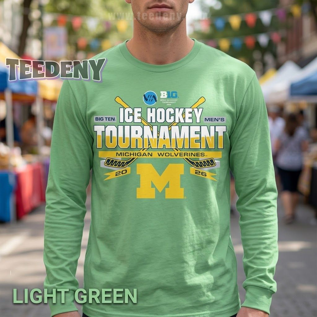 Michigan Wolverines Big Ten Ice Hockey Championship 2026 Graphic Long Sleeve Michigan Wolverines Big Ten Ice Hockey Championship 2026 Graphic Long Sleeve