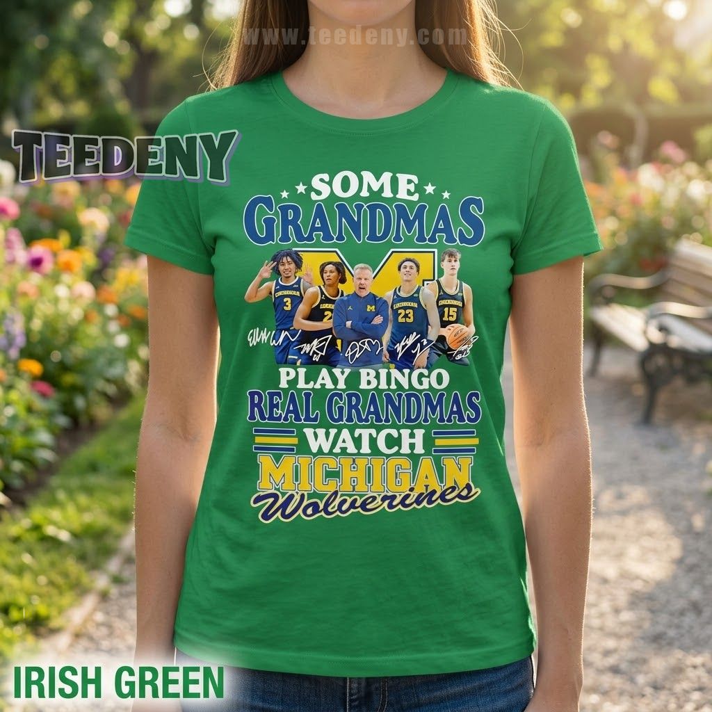 Michigan Wolverines Hockey Coach Players Grandmas Watch Funny T-Shirt