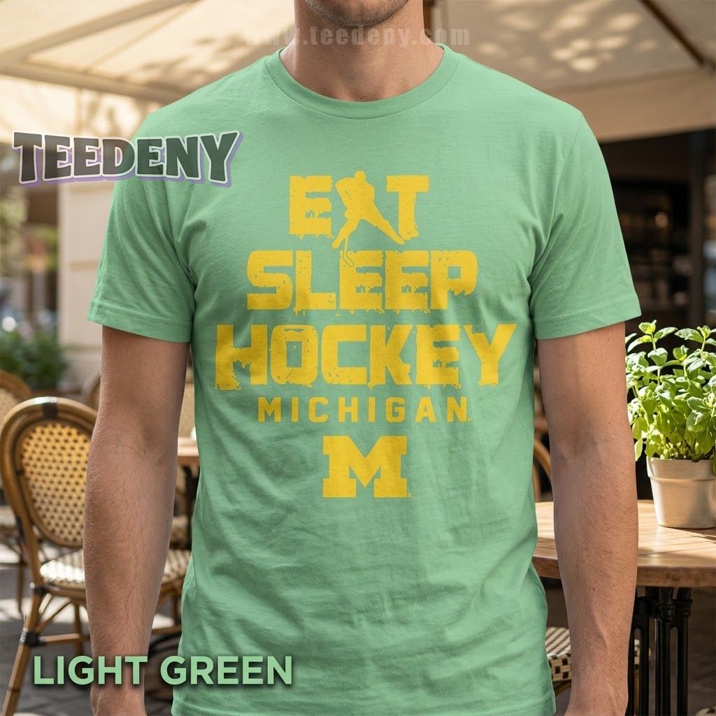 Michigan Wolverines Hockey Eat Sleep Game Day T-Shirt