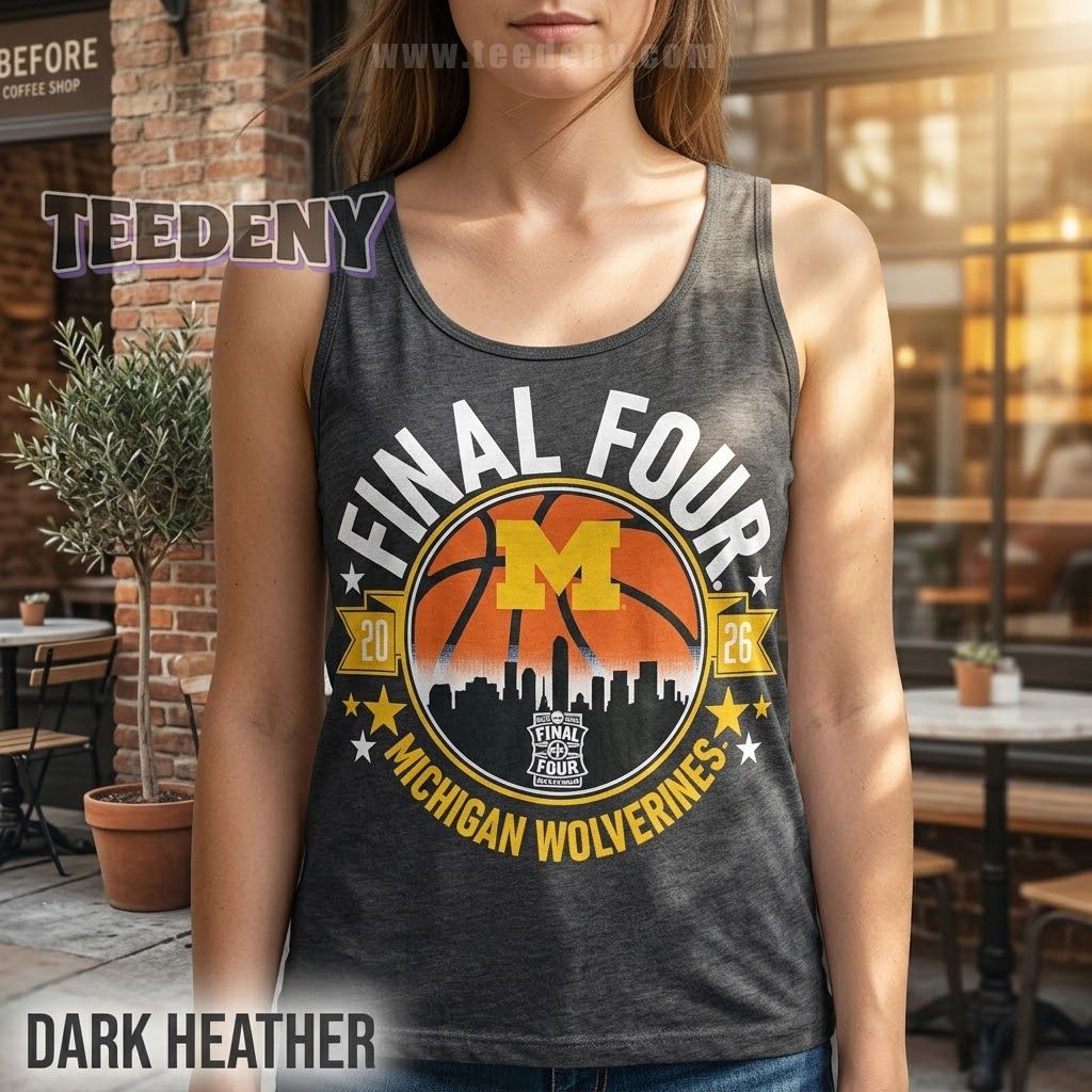 Michigan Wolverines Men’s Basketball Final Four 2026 Skyline Tanktop Michigan Wolverines Men’s Basketball Final Four 2026 Skyline Tanktop