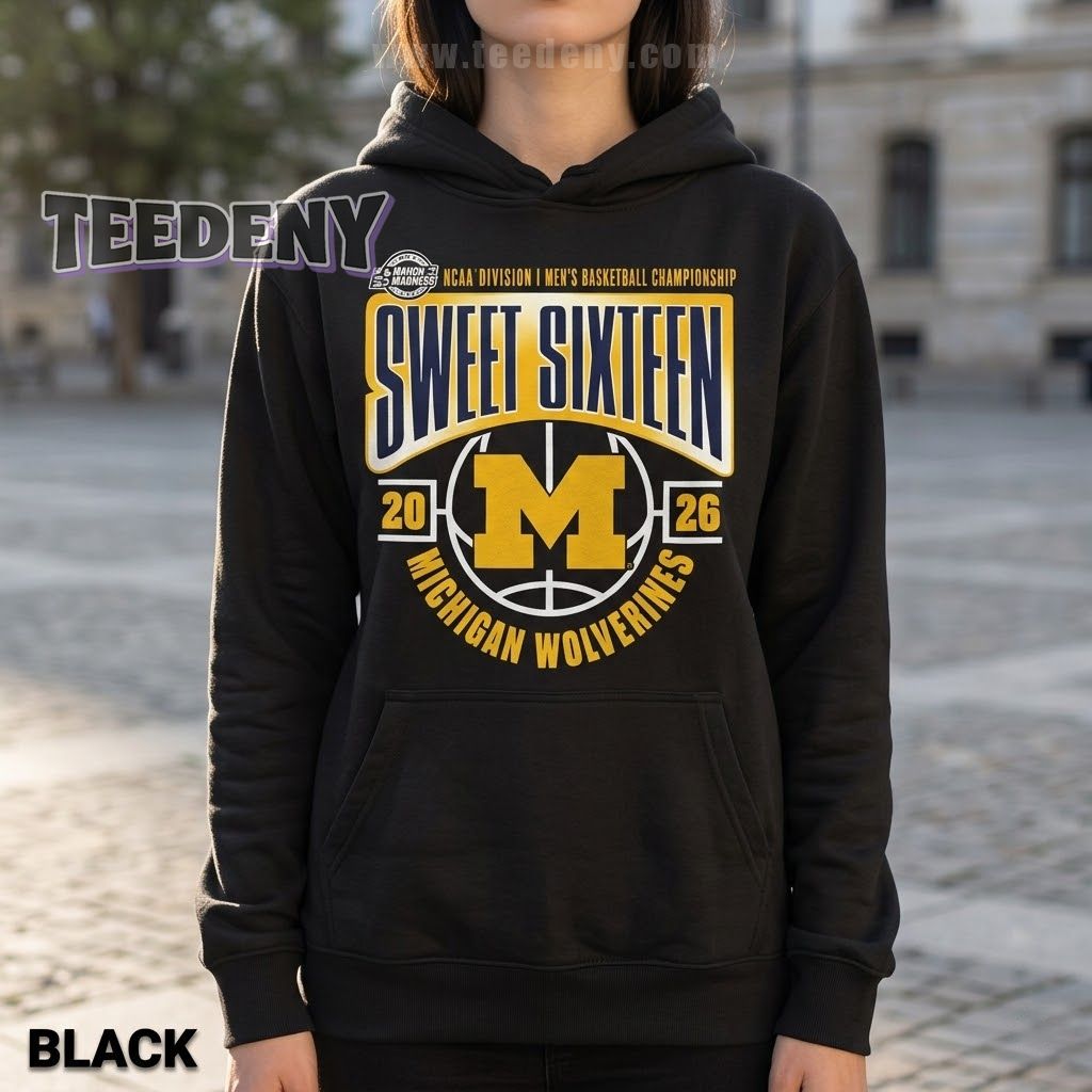 Michigan Wolverines Men’s Basketball March Madness Sweet 16 2026 Bracket Hoodie Michigan Wolverines Men’s Basketball March Madness Sweet 16 2026 Bracket Hoodie