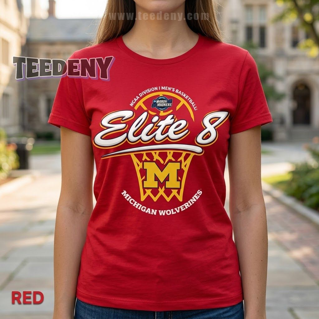 Michigan Wolverines Men’s Basketball NCAA March Madness Elite 8 2026 T-Shirt