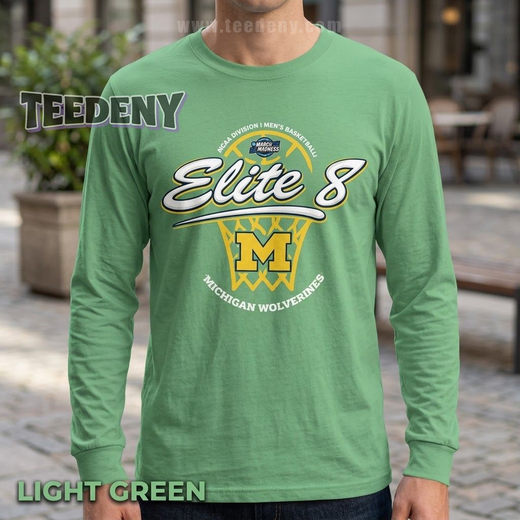 Michigan Wolverines Men’s Basketball NCAA March Madness Elite 8 2026 Long Sleeve Michigan Wolverines Men’s Basketball NCAA March Madness Elite 8 2026 Long Sleeve