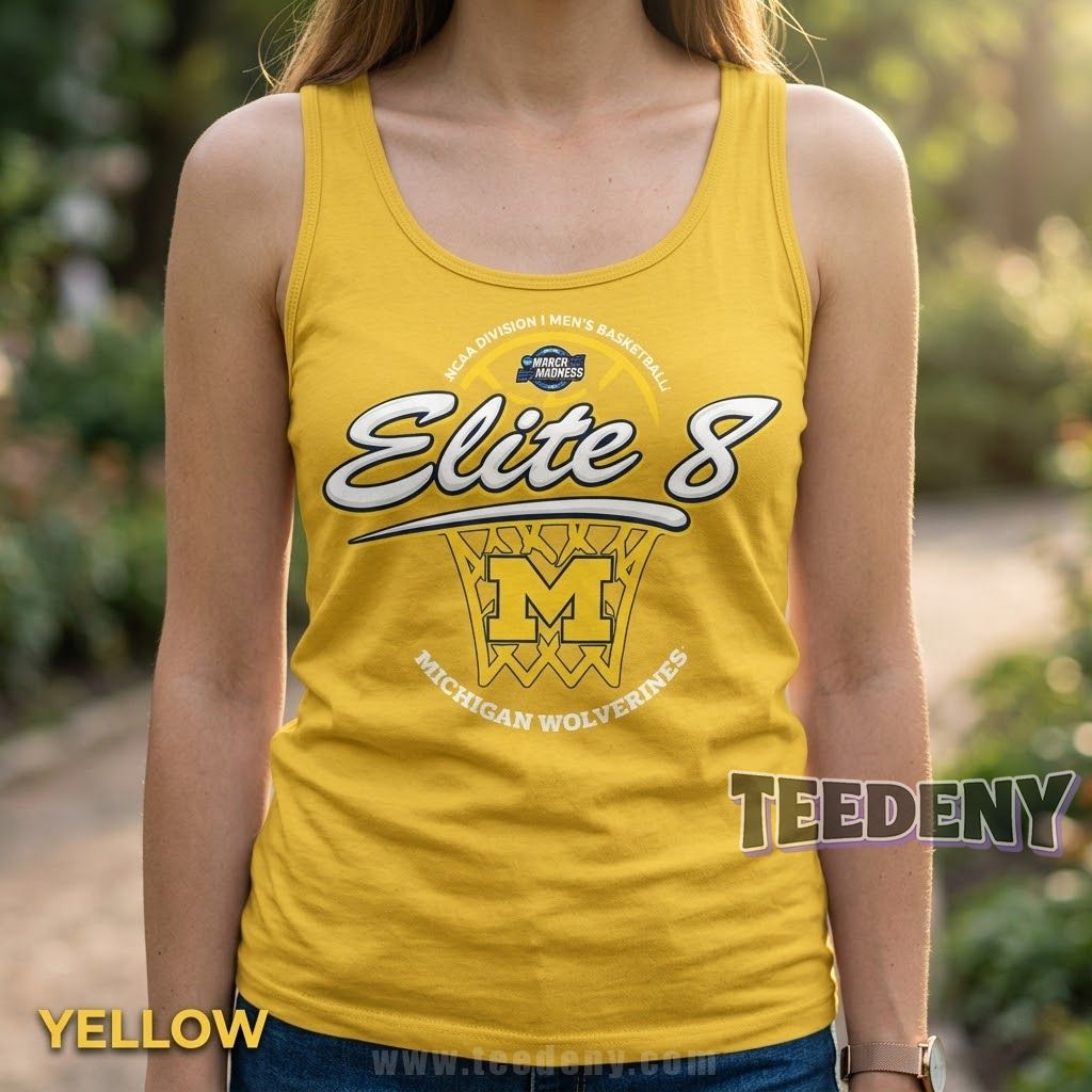 Michigan Wolverines Men’s Basketball NCAA March Madness Elite 8 2026 Tanktop Michigan Wolverines Men’s Basketball NCAA March Madness Elite 8 2026 Tanktop