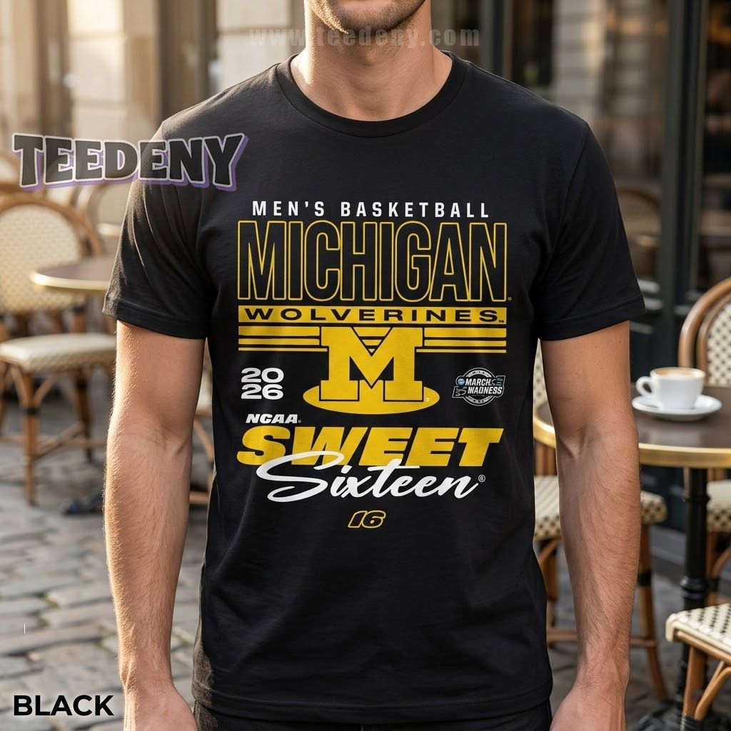 Michigan Wolverines Men’s Basketball NCAA March Madness Sweet 16 2026 Game T-Shirt