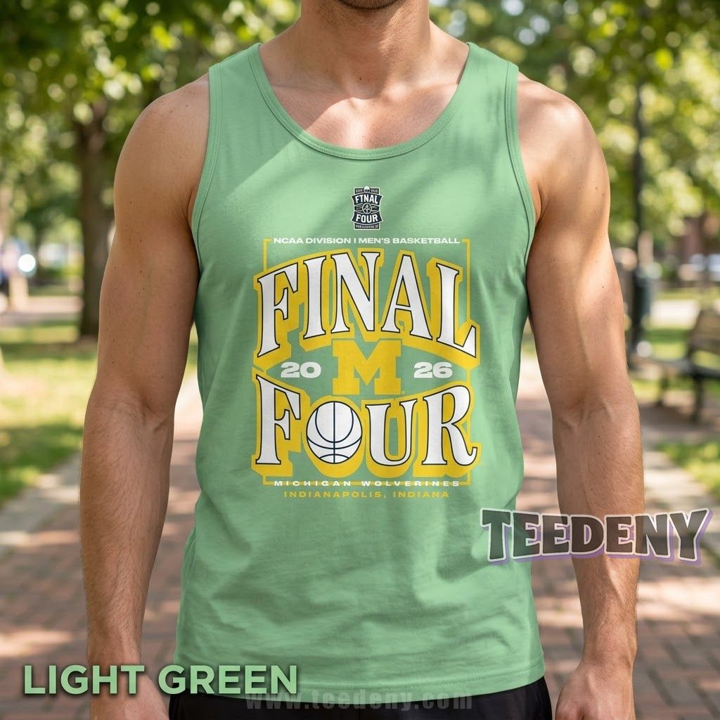 Michigan Wolverines Men’s Basketball NCAA Tournament March Madness Final Four 2026 Logo Tanktop Michigan Wolverines Men’s Basketball NCAA Tournament March Madness Final Four 2026 Logo Tanktop