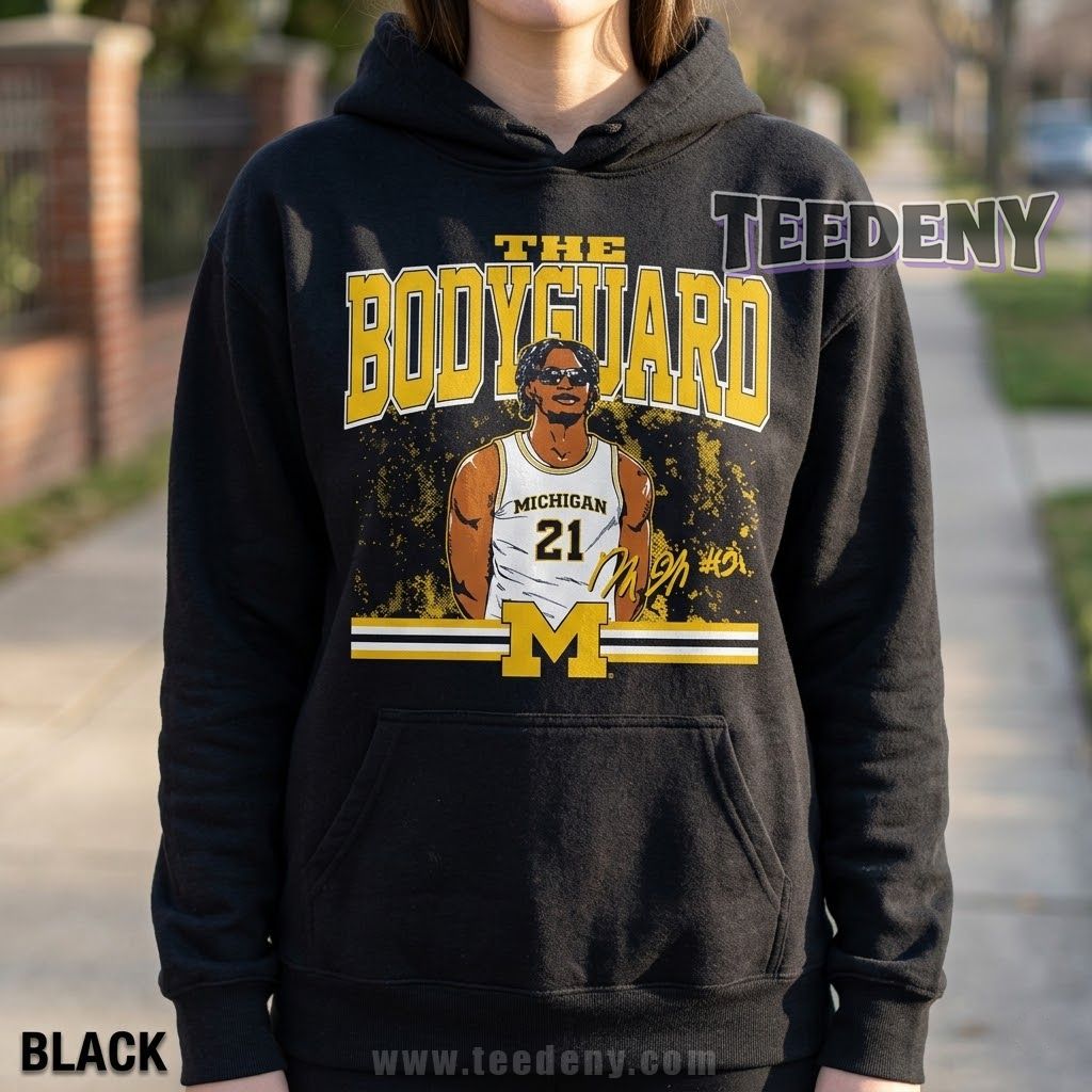 Michigan Wolverines Morez Johnson Jr The Bodyguard Signature Hoodie Michigan Wolverines Morez Johnson Jr The Bodyguard Signature Hoodie