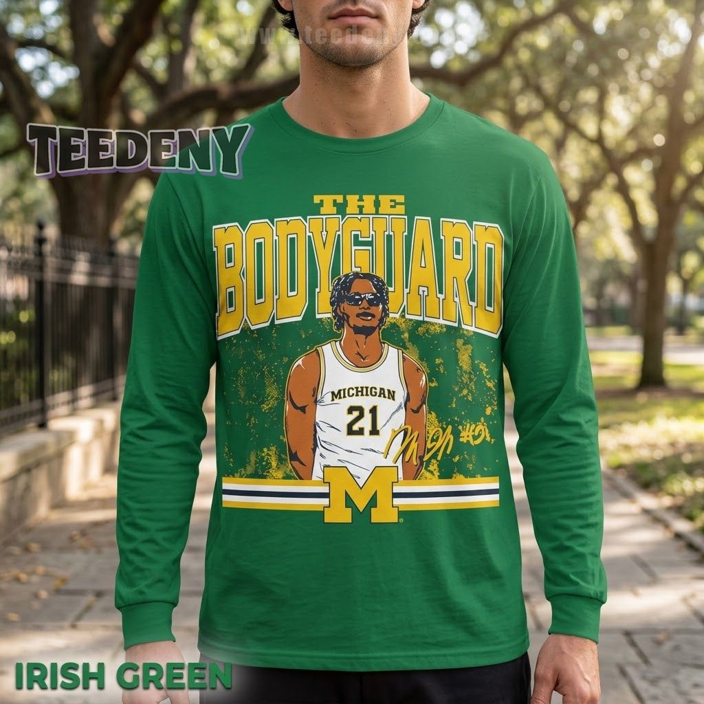 Michigan Wolverines Morez Johnson Jr The Bodyguard Signature Long Sleeve Michigan Wolverines Morez Johnson Jr The Bodyguard Signature Long Sleeve