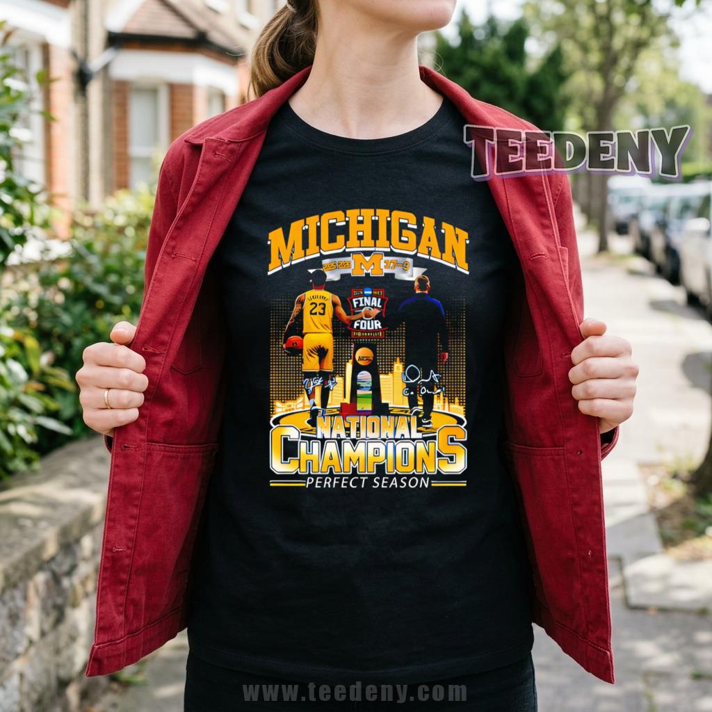 Michigan Wolverines National Champions Perfect Season Final Four Shirt Basketball Fan Gift