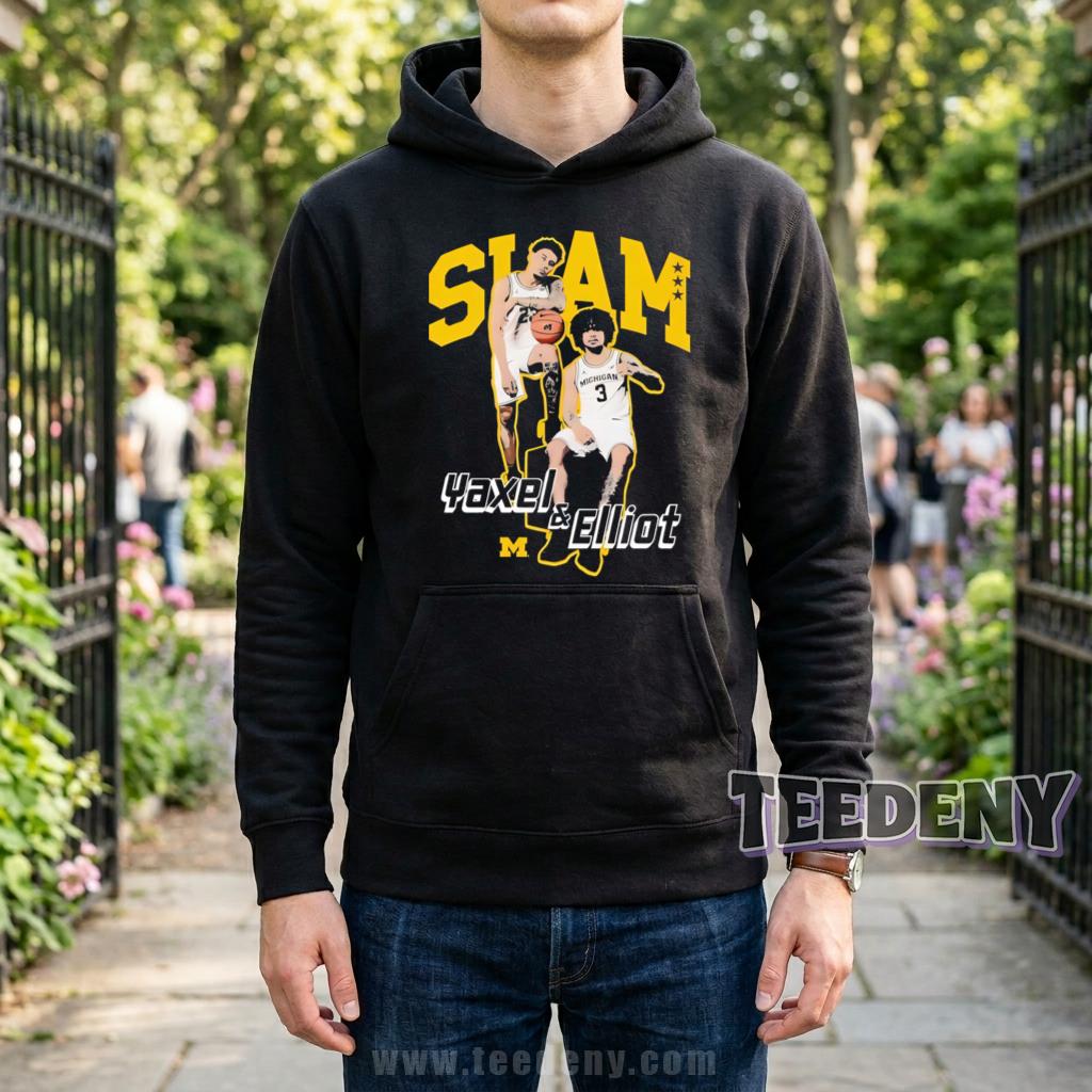 Michigan Wolverines Slam Yaxel And Elliot Basketball Hoodie Michigan Wolverines Slam Yaxel And Elliot Basketball Hoodie