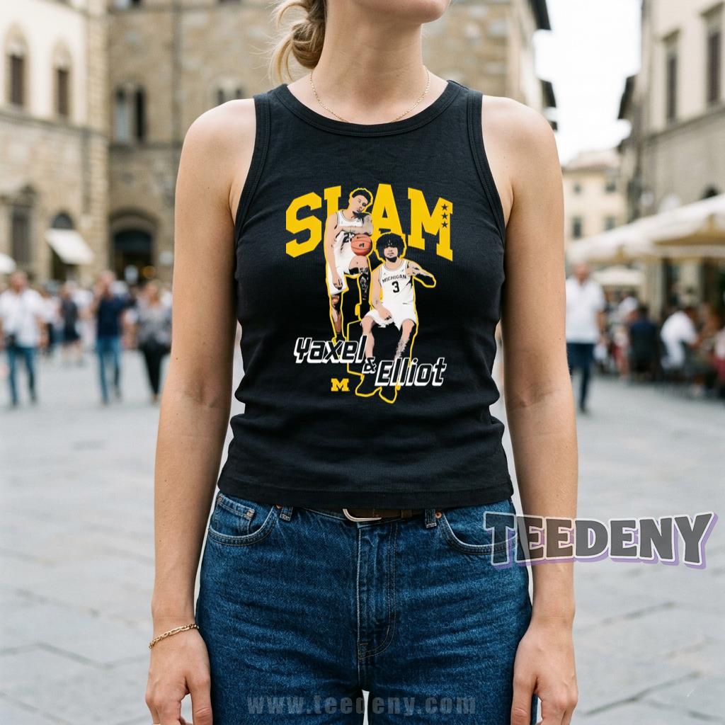 Michigan Wolverines Slam Yaxel And Elliot Basketball Tanktop Michigan Wolverines Slam Yaxel And Elliot Basketball Tanktop