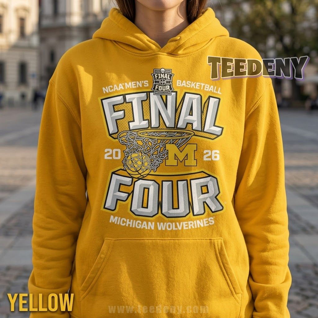 Michigan Wolverines Women’s Basketball NCAA Final Four 2026 Run Hoodie Michigan Wolverines Women’s Basketball NCAA Final Four 2026 Run Hoodie