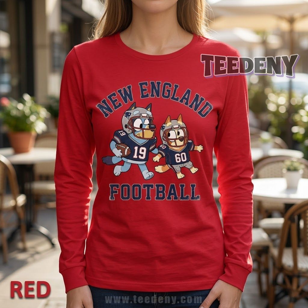 New England Patriots Bluey Long Sleeve For Youth New England Patriots Bluey Long Sleeve For Youth