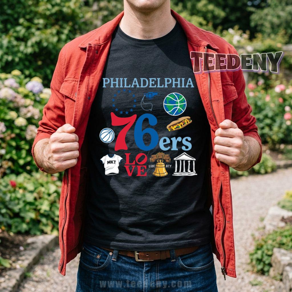 Philadelphia 76ers Love City Icons Basketball T-Shirt