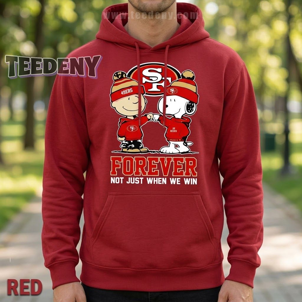 San Francisco 49ers Charlie Brown And Snoopy Together Hoodie San Francisco 49ers Charlie Brown And Snoopy Together Hoodie