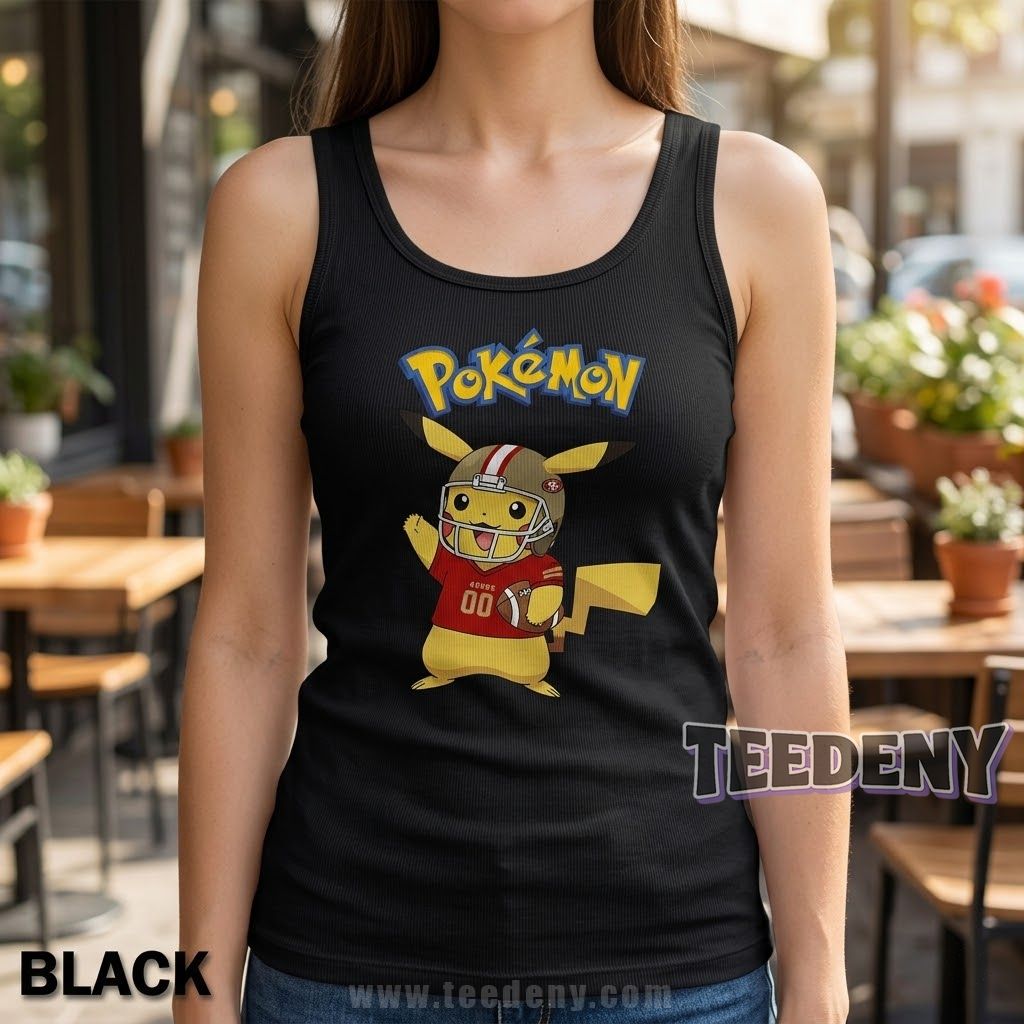 San Francisco 49ers Pikachu Pokemon Tanktop San Francisco 49ers Pikachu Pokemon Tanktop