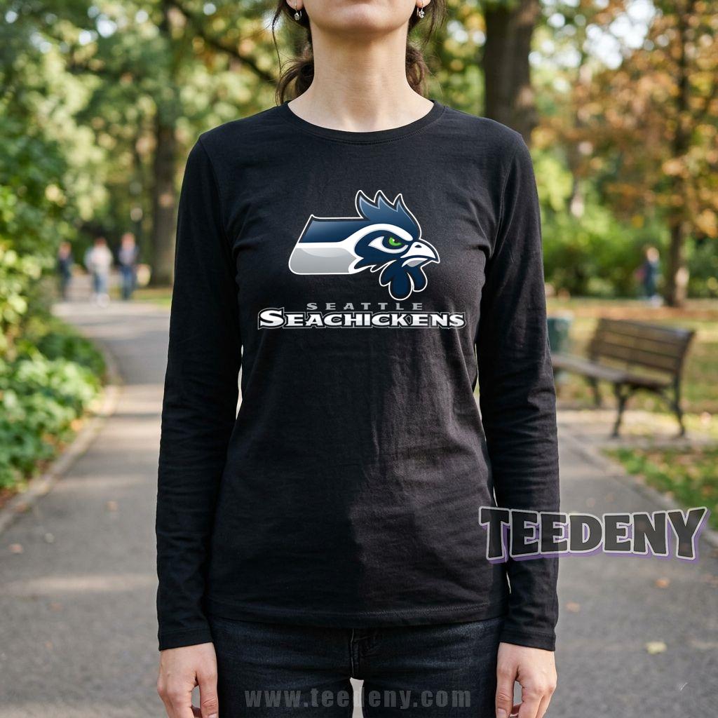 Seattle Sea Chickens Funny Seahawks Parody Long Sleeve Seattle Sea Chickens Funny Seahawks Parody Long Sleeve