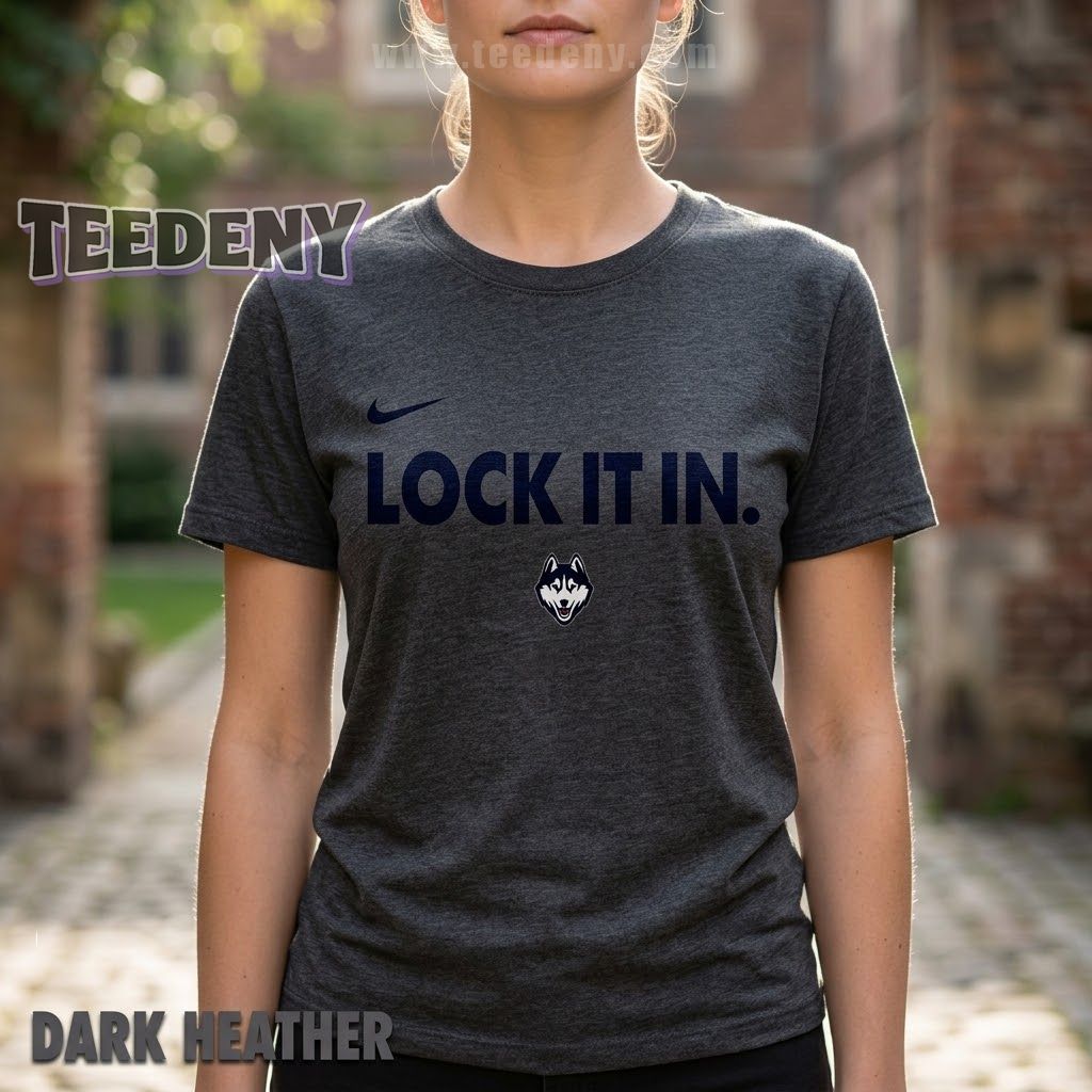 UConn Huskies Lock It In On-Court Bench 2026 Shirt