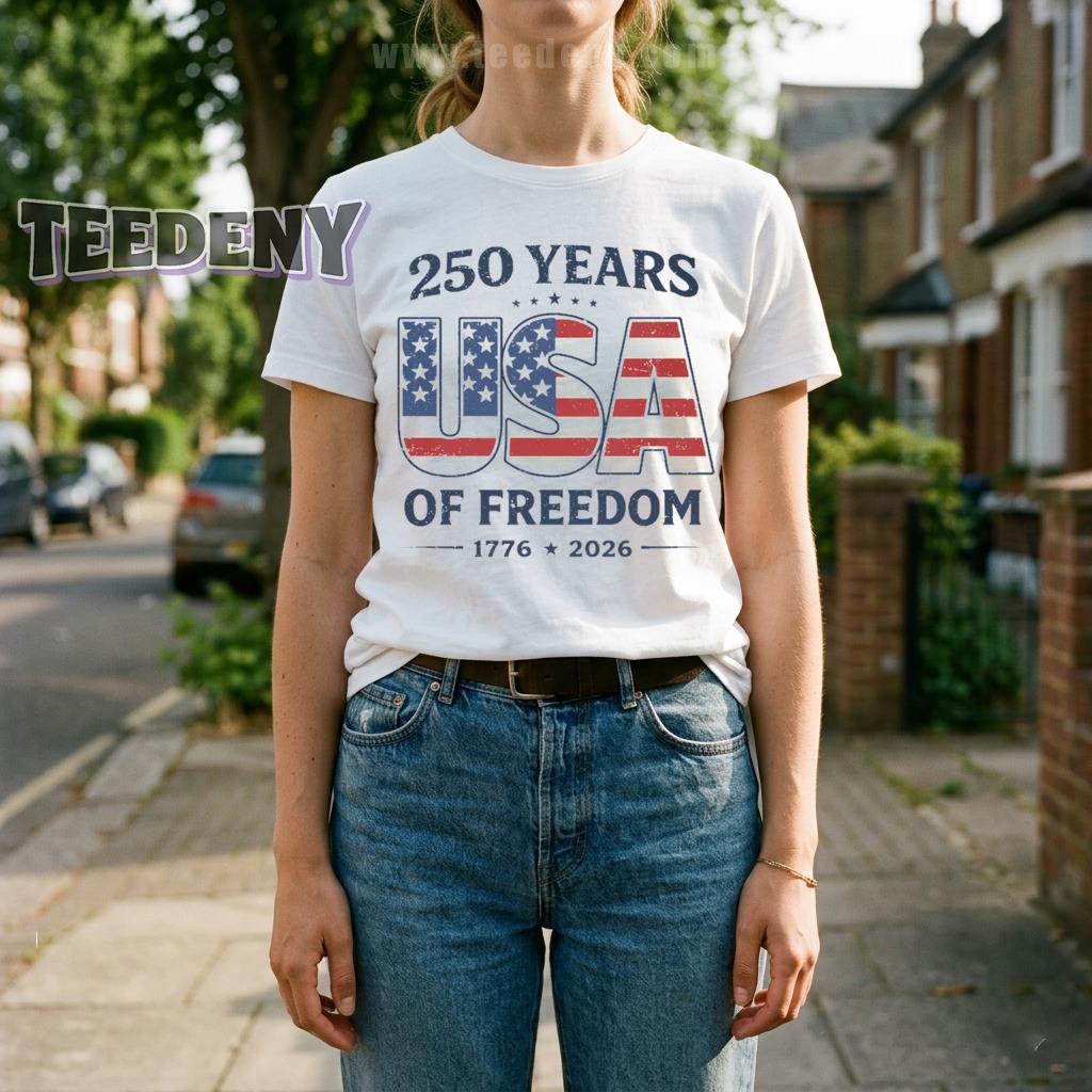 USA 250 Years Of Freedom 1776 2026 American Flag Shirt