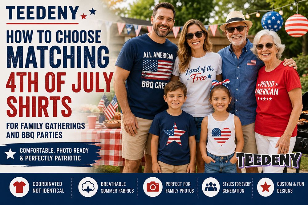 How to Choose Matching 4th of July Shirts for Family Gatherings and BBQ Parties