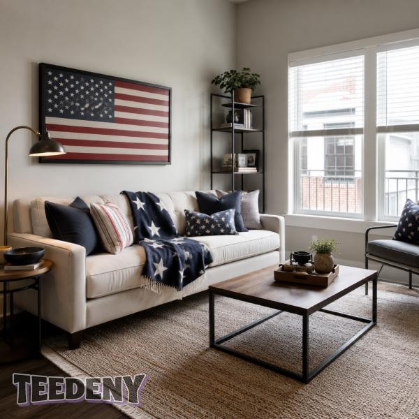 Minimalist Patriotic Home Style With Subtle American Decor