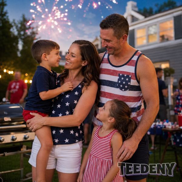 Patriotic Family Fourth Of July Backyard Celebration