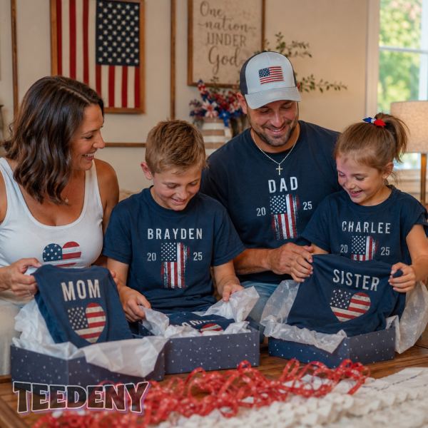 Personalized Patriotic Apparel Gifts For Families