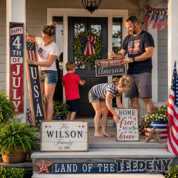 Personalized Patriotic Home Decor Family Tradition