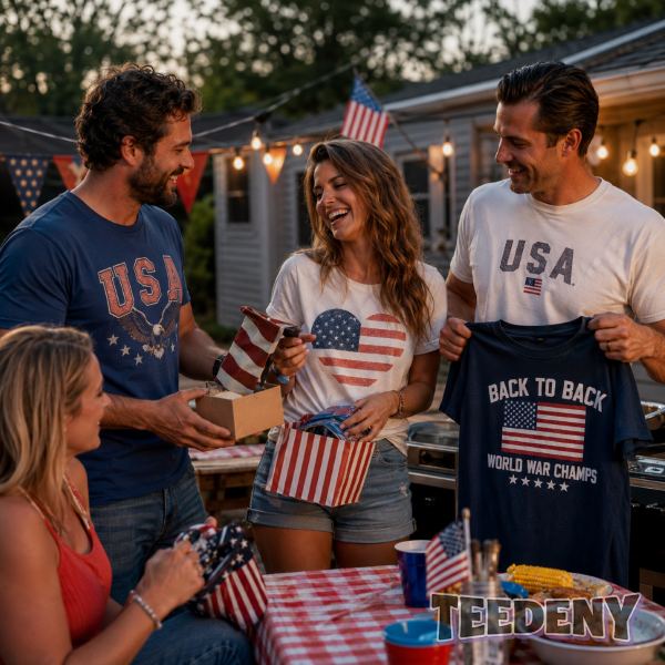 Stylish Funny Patriotic Gifts At Backyard Party