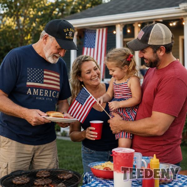 Veteran Family Fourth Of July Backyard Celebration