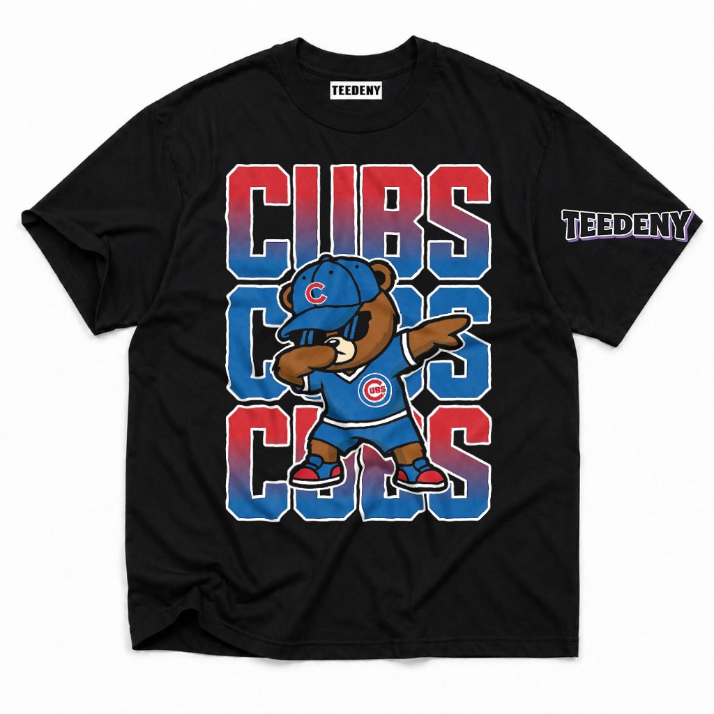 Chicago Cubs Dancing Bear Funny Mascot Baseball Fan T-Shirt