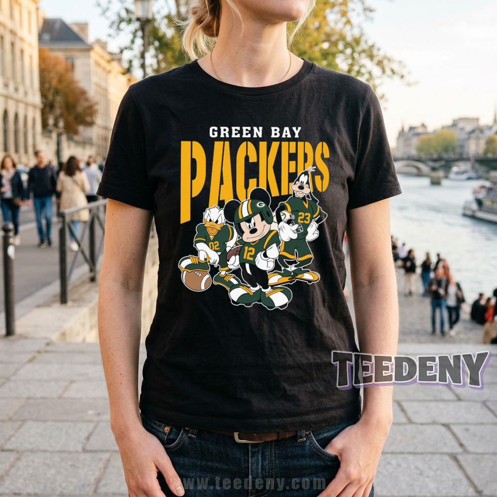 Green Bay Packers Mickey Mouse And Friends Football Fan T-Shirt