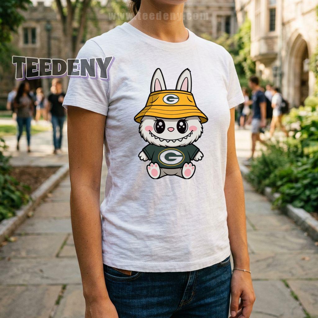 Packers Cute Kawaii Bunny Monster Green Bay Lover T-Shirt