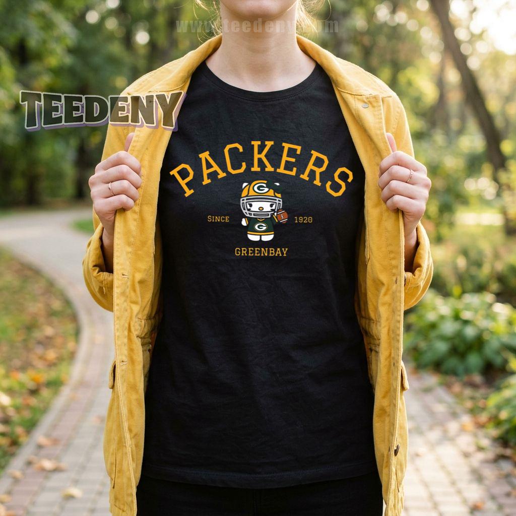 Packers Hello Kitty Green Bay Since 1920 Cute Game Day T-Shirt