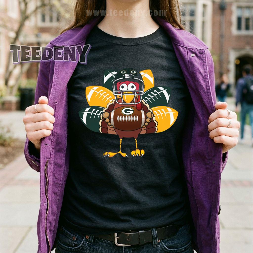 Packers Turkey Thanksgiving Day Football Helmet Funny T-Shirt