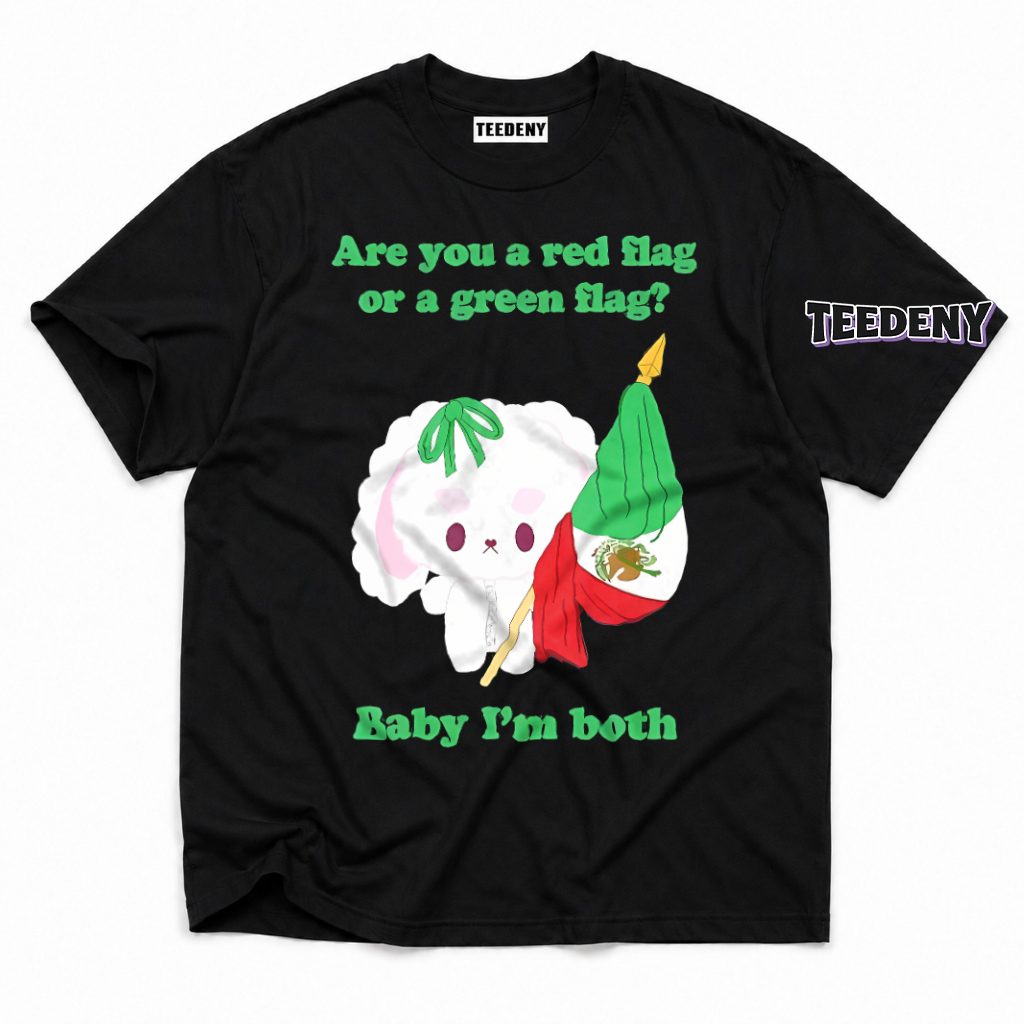 Are You Red Flag Or Green Flag Baby Im Both Mexico Cute T-Shirt